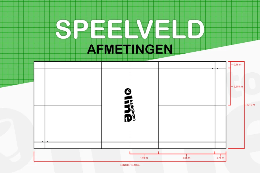 Speelveld badminton afmetingen