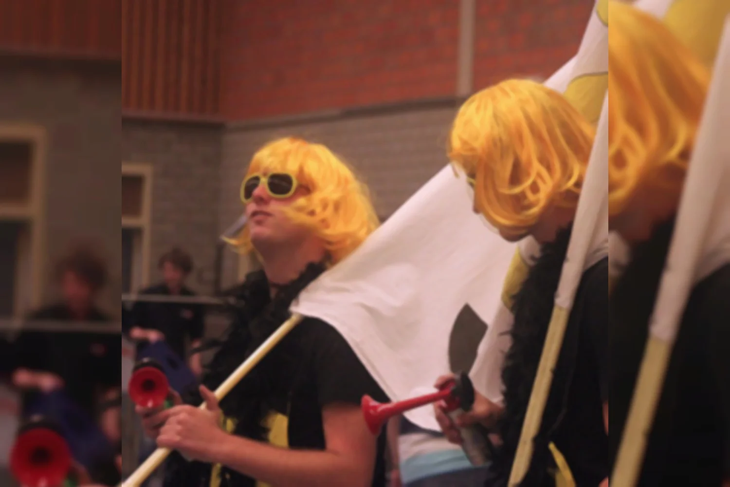 Ssst... hier wordt badminton gespeeld!