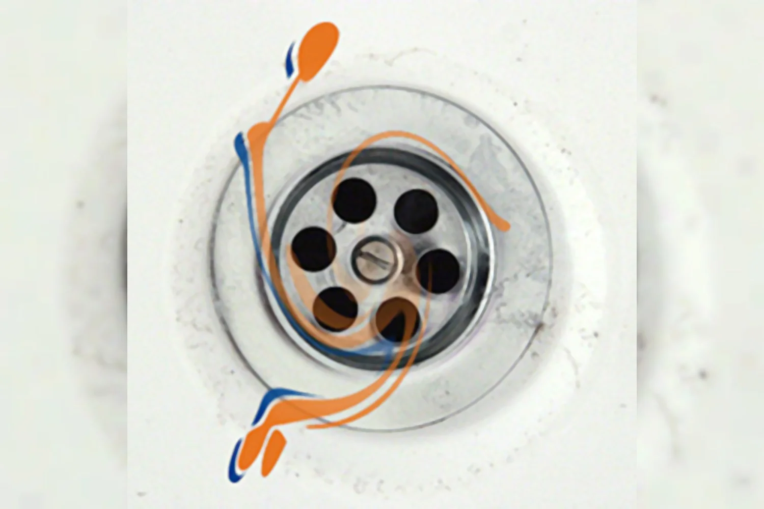 De badkuip loopt leeg