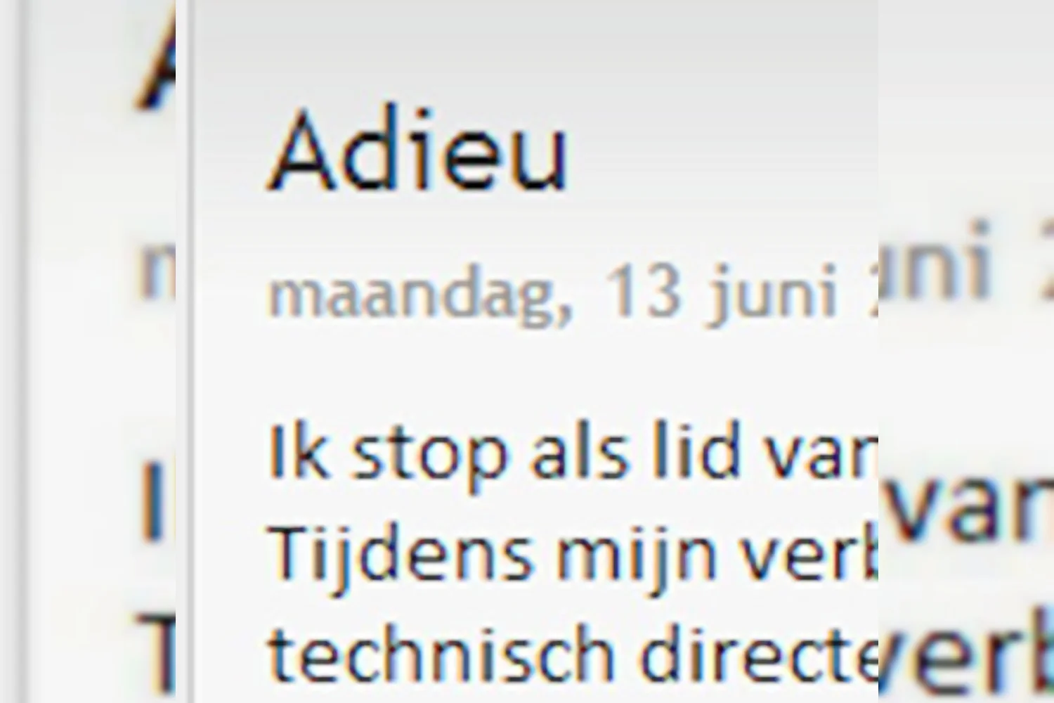 Rune Massing trekt nu ook zelf de conclusie