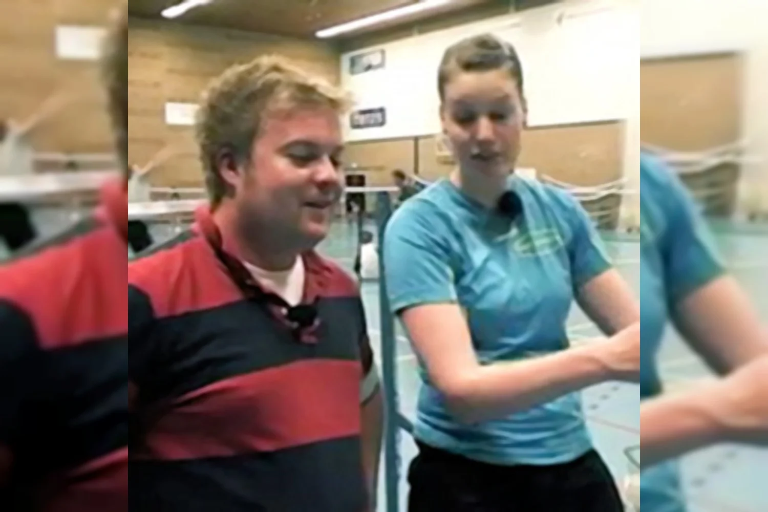 Justin Teeuwen geeft badmintonles bij AMOR in Groningen