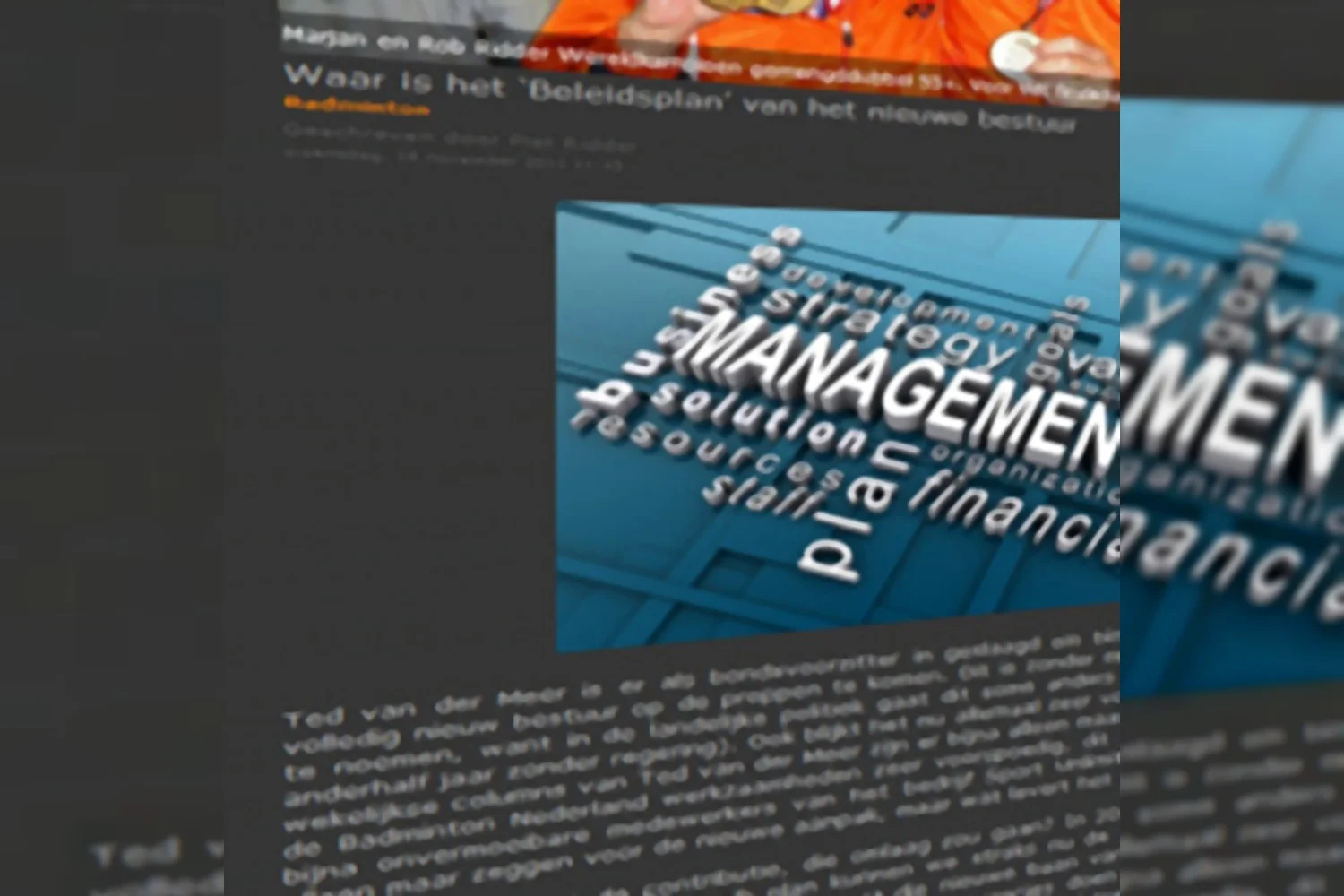 Piet Ridder krabt zich achter zijn oren: waar is het beleidsplan van Badminton Nederland?