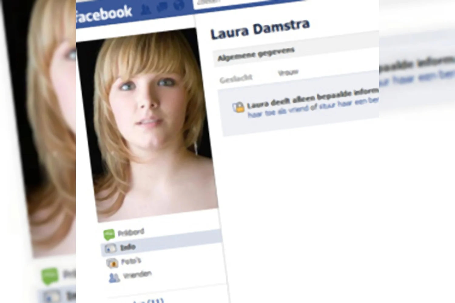 Facebook-Laura Damstra lijkt een 'kloon'