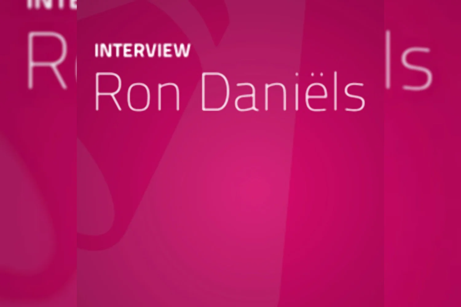 Interview met Ron Dani&euml;ls: 'Bondscoach? Zeg nooit nooit!'