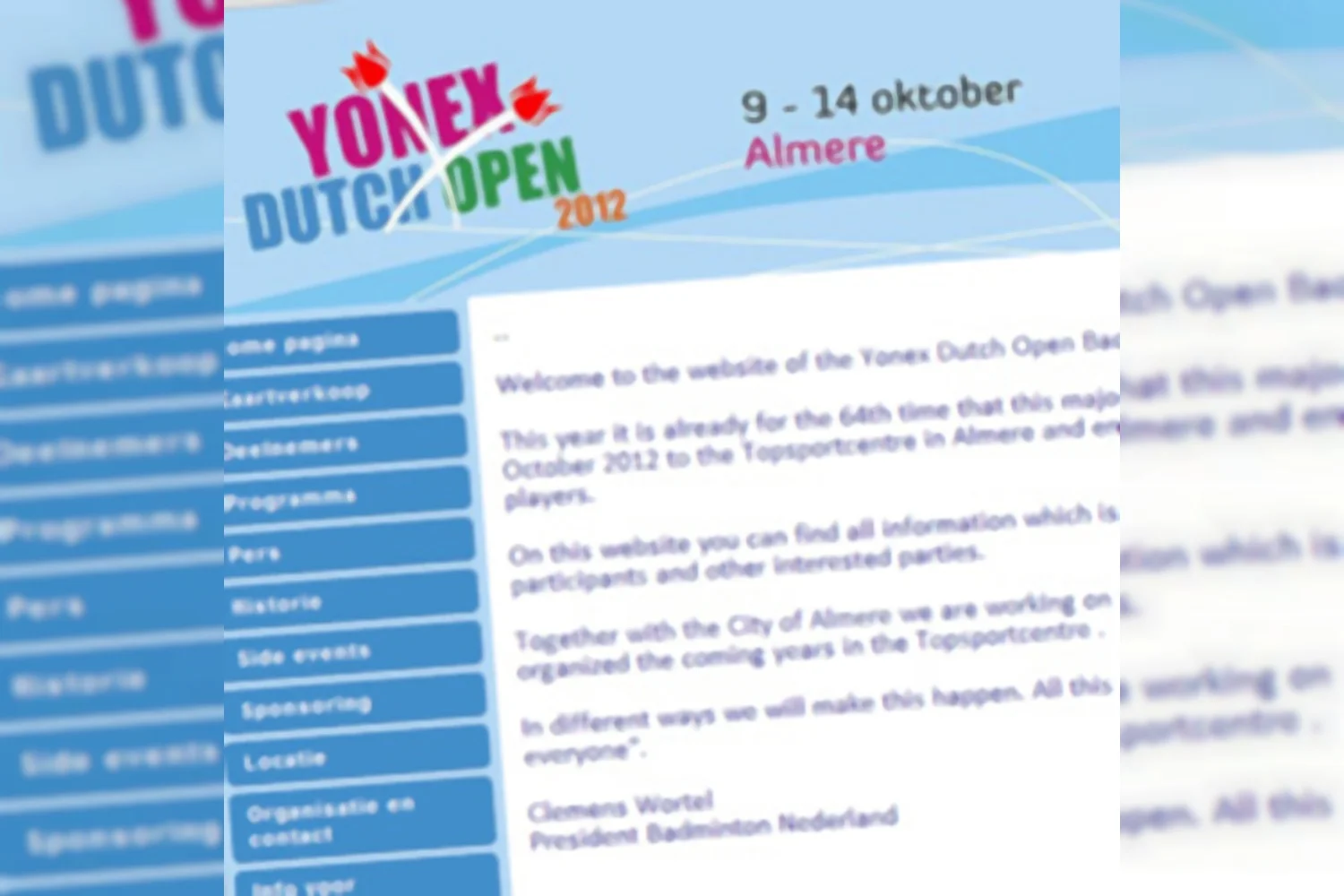 Nieuwe website Dutch Open 2012 online