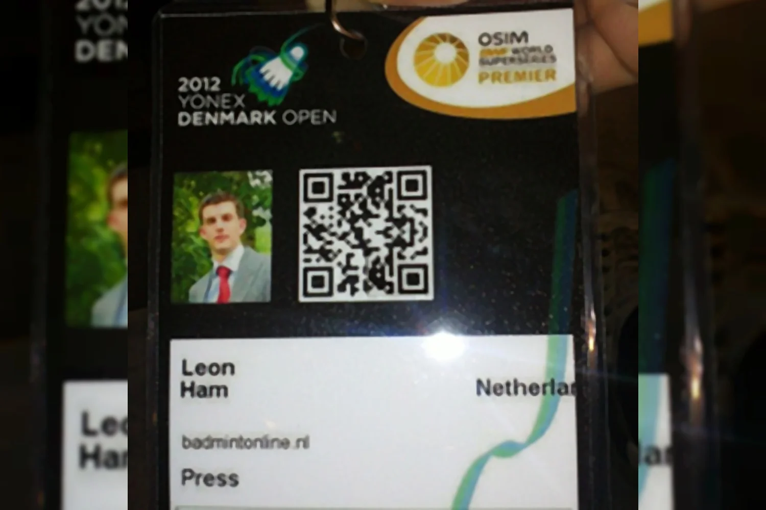 Leon Ham bij de Denmark Open: woensdag met Peter Gade