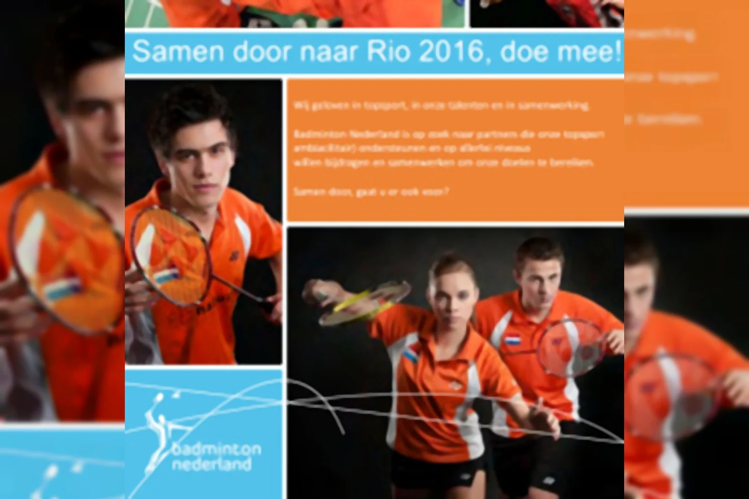 Badminton Nederland zoekt sponsors: 'Samen door naar Rio 2016, doe mee!'
