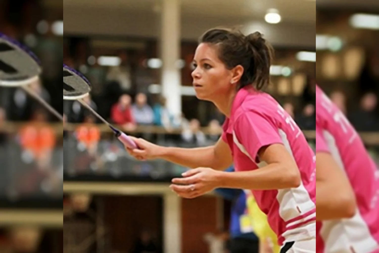 Badmintonbabe Sarah Lammers maakt badmintonrentree tijdens MR Badminton Cooling Down