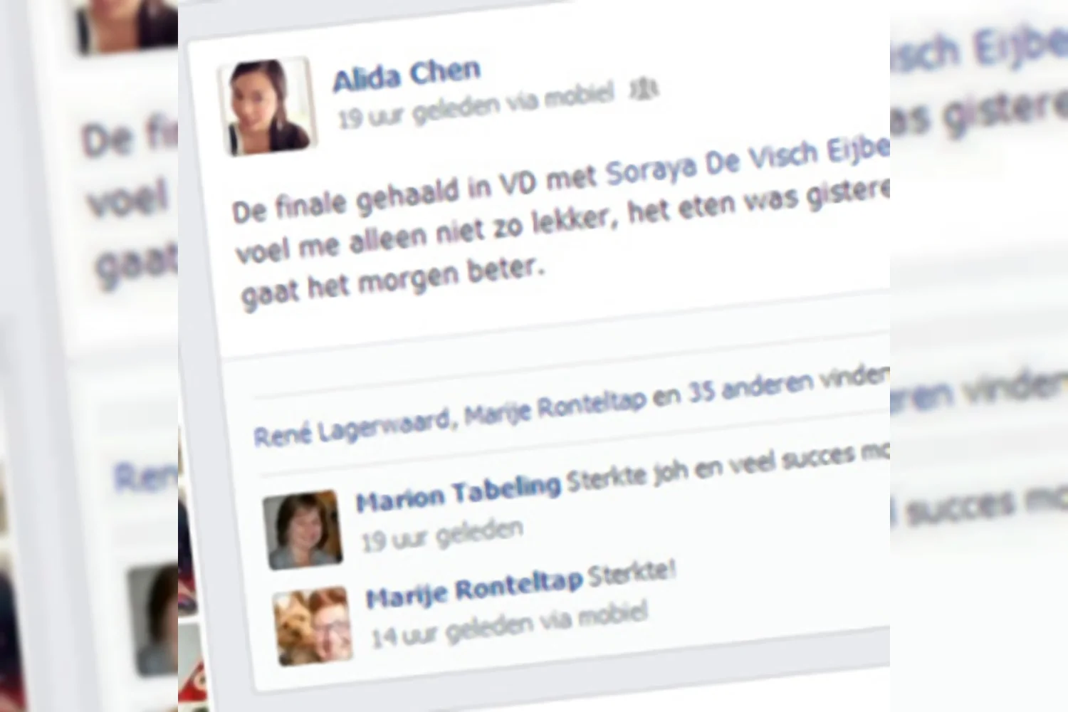 Geen finale wedstrijd voor Soraya de Visch Eijbergen en Alida Chen