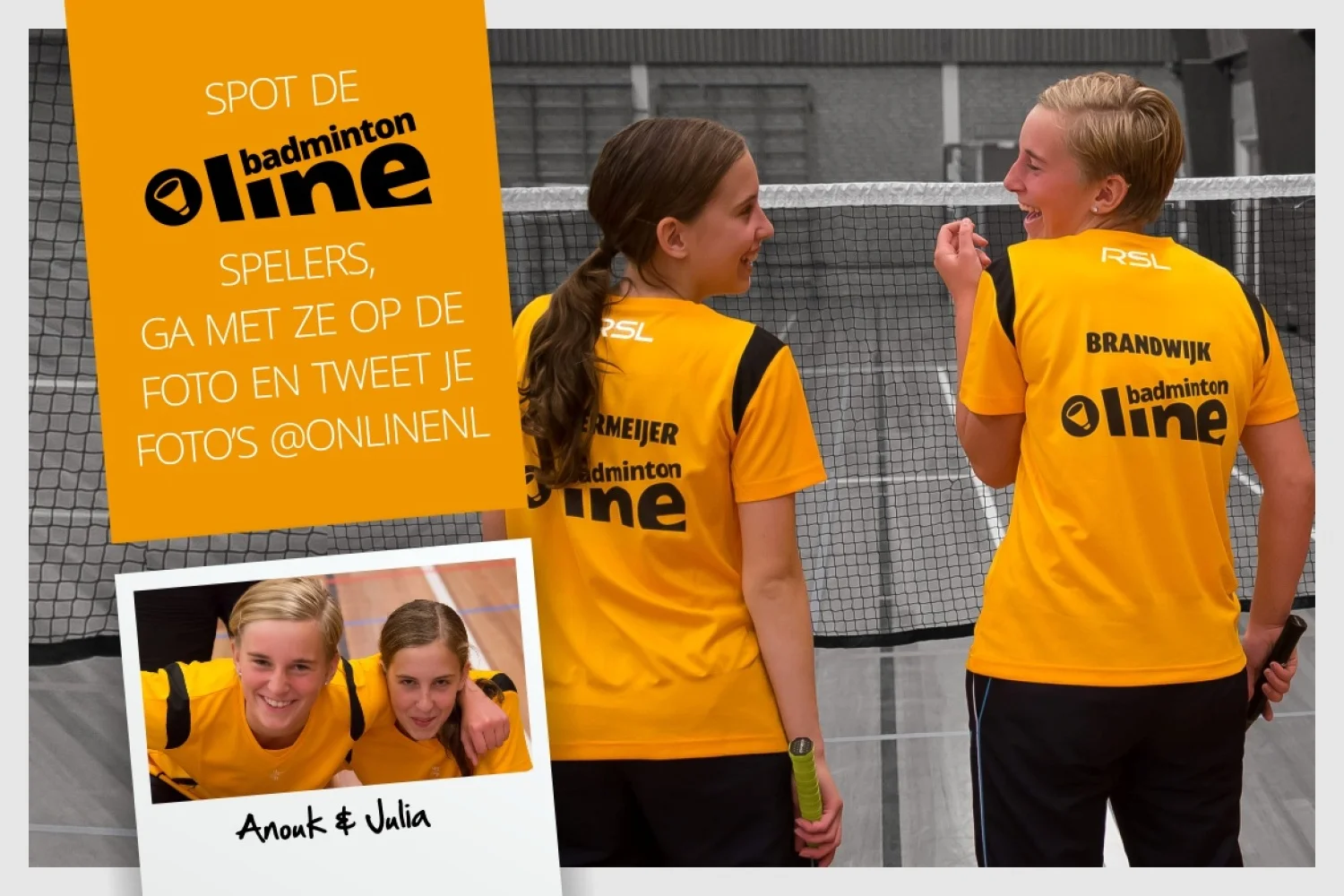 Gespot: badmintonline spelers in het land!