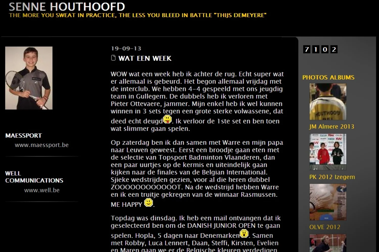 Senne Houthoofd uit Vlaanderen gaat naar de Danish Junior Open