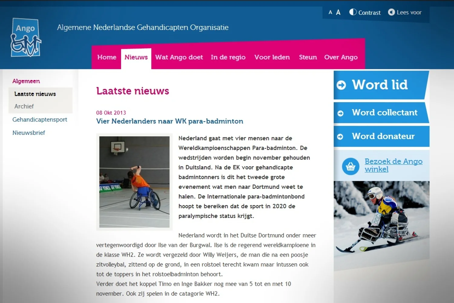 Vier Nederlanders naar WK para-badminton