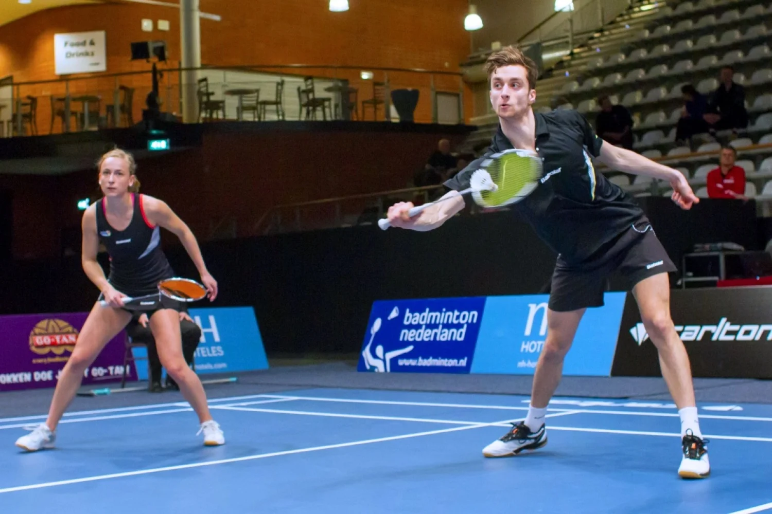 Kwartfinale WK Badminton 2015 voor Jacco Arends en Selena Piek