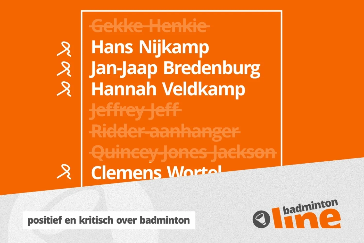 Positief en kritisch over badminton: vanaf nu met je eigen naam