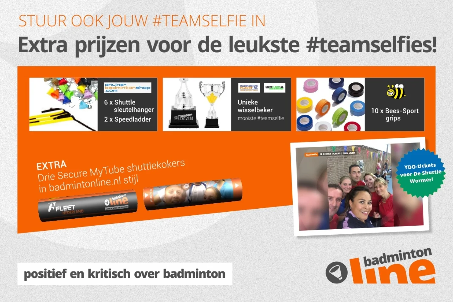 J&uuml;rgen Wouters, BadmintonPlanet.nl en BeeS-Sport.nl sluiten zich aan bij #teamselfie-actie