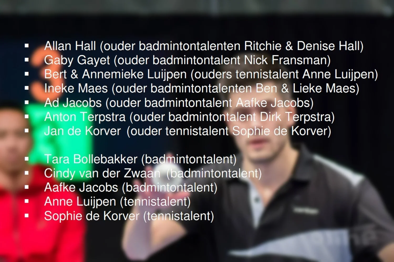 Talentontwikkeling in de badmintonsport door de bril van 2007