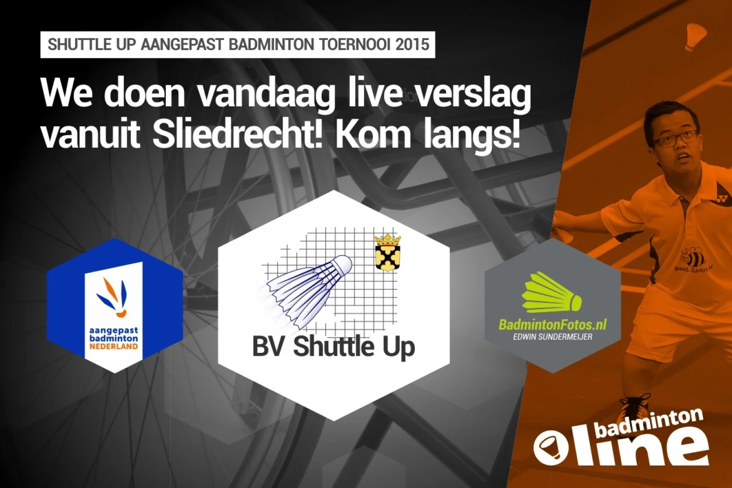 badmintonline.nl vandaag aanwezig bij Aangepast Badminton Sliedrecht