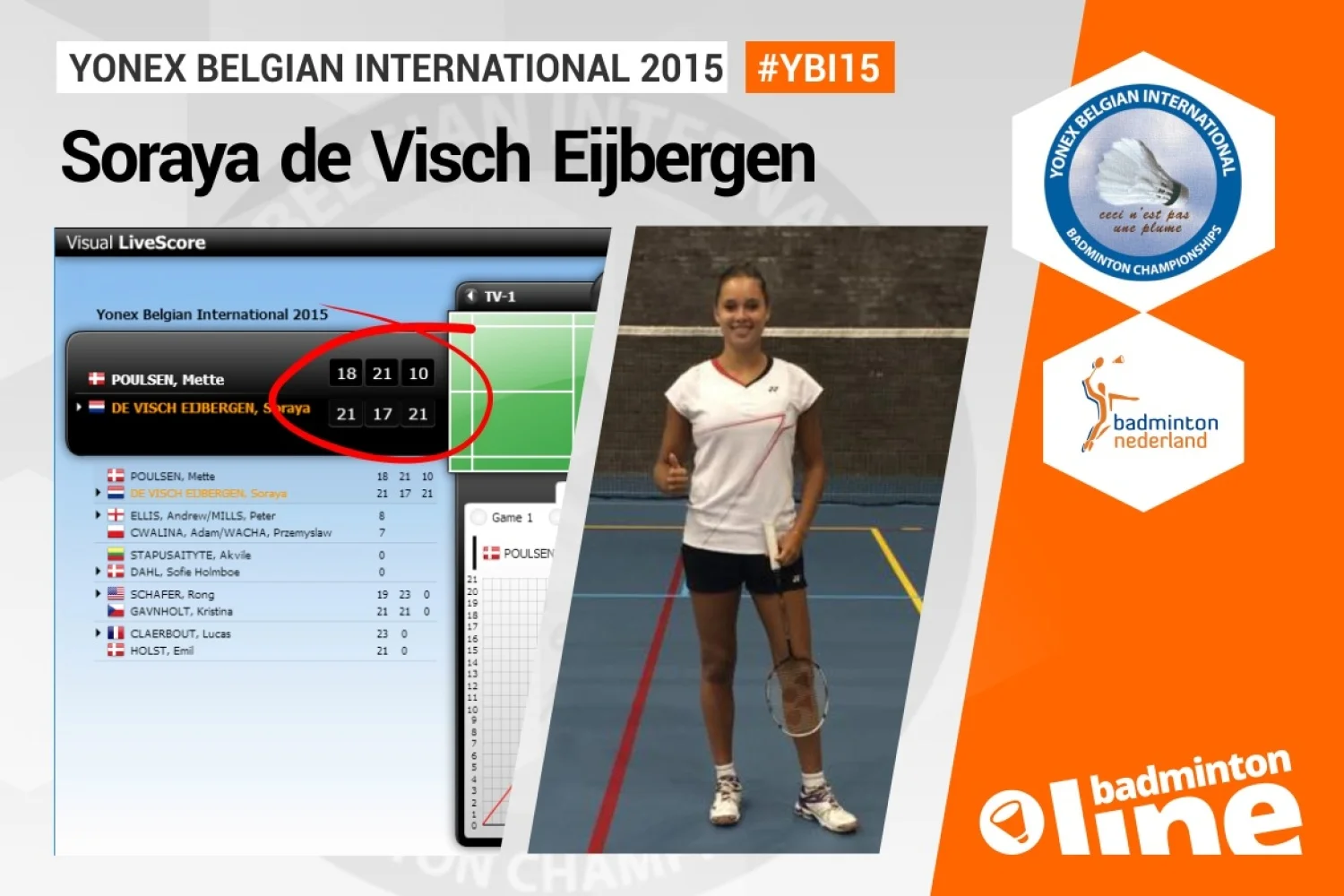 Soraya de Visch Eijbergen reaches quarter finals at Yonex Belgian International