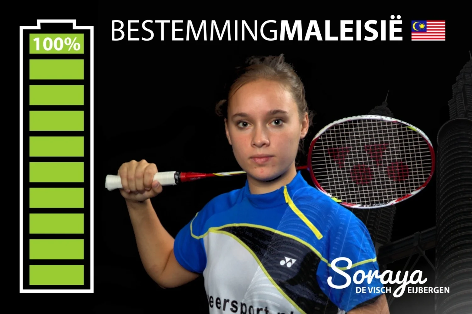 Topbadmintonner Soraya de Visch Eijbergen haalt crowdfundingrecord: &euro;3.500 in 25 dagen