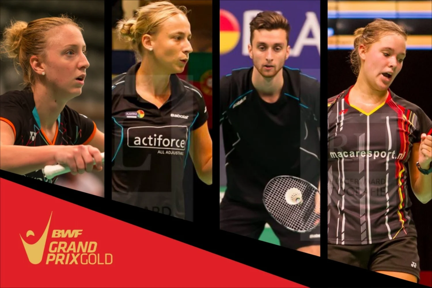 Four Dutch shuttlers at the Malaysia Masters 2016 in Penang