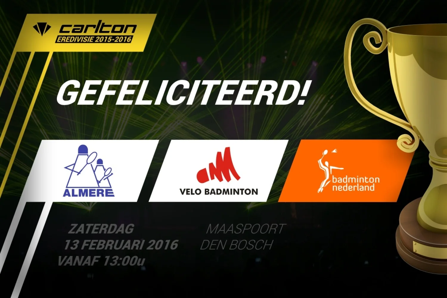 Finale Carlton Eredivisie 2015-2016 tussen VELO en Almere