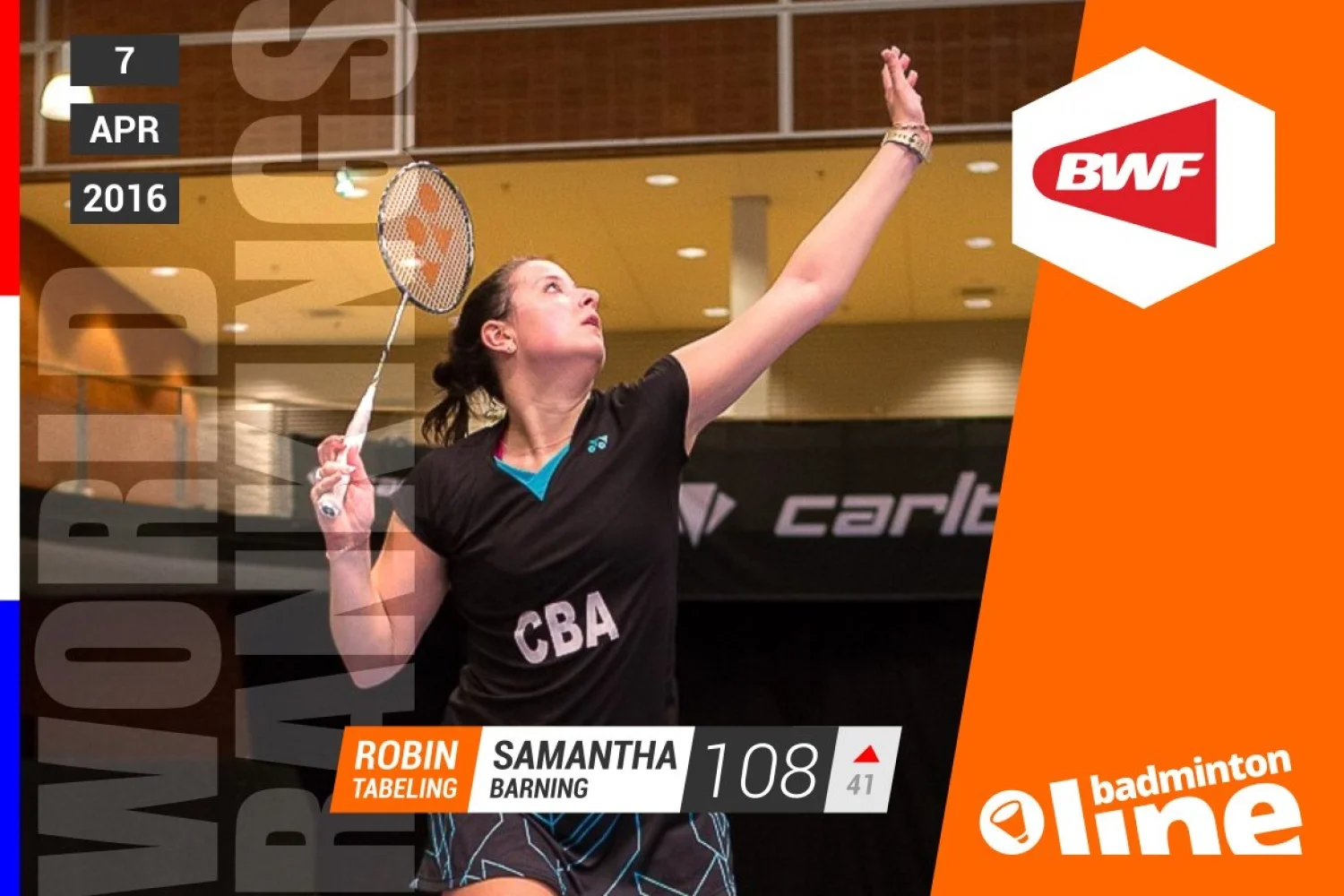 Wereldranglijst van donderdag 7 april 2016: Muskens en Piek terug in top 10