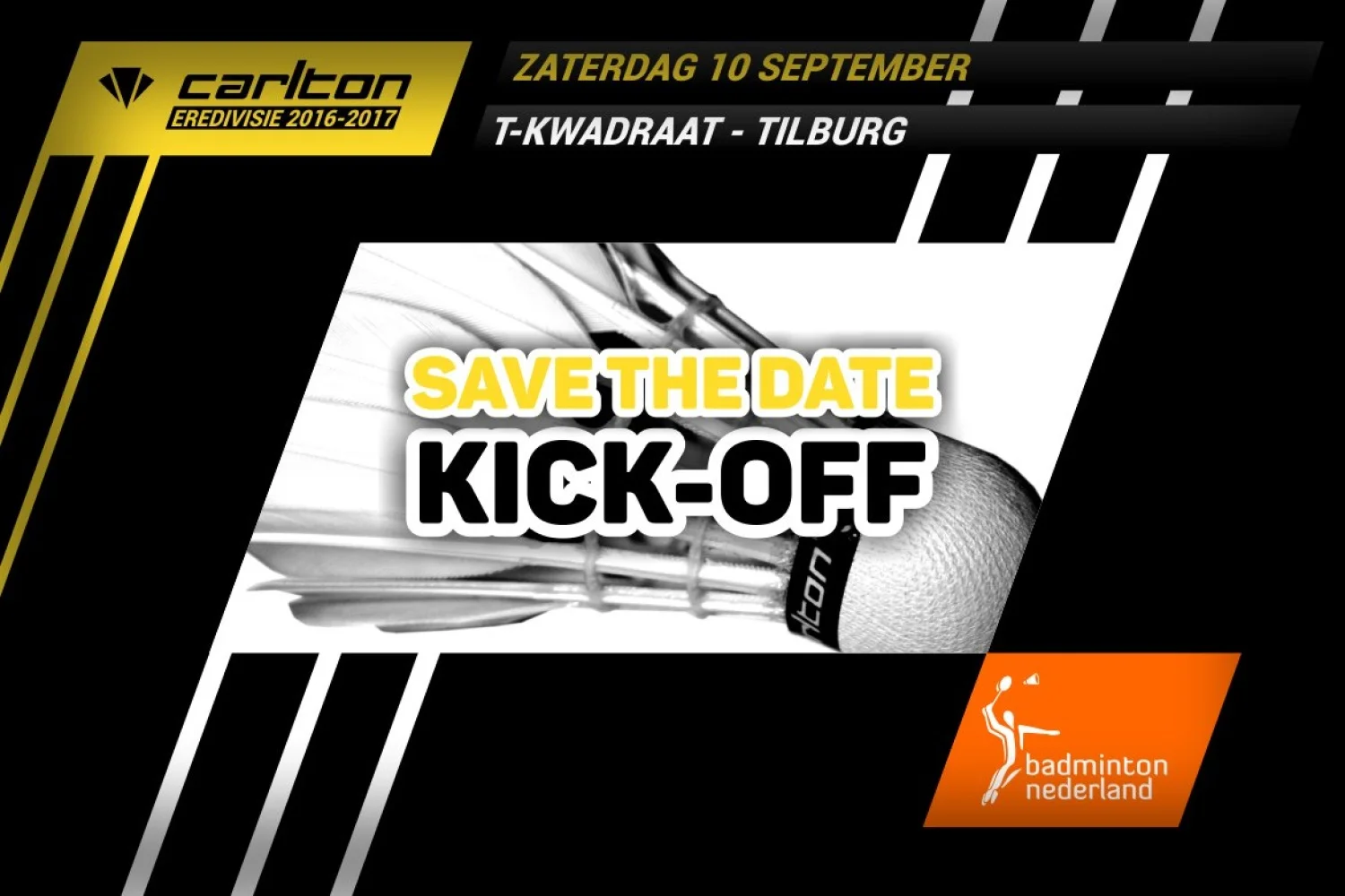 Save the date! Zaterdag 10 september kick-off Carlton Eredivisie 2016-2017