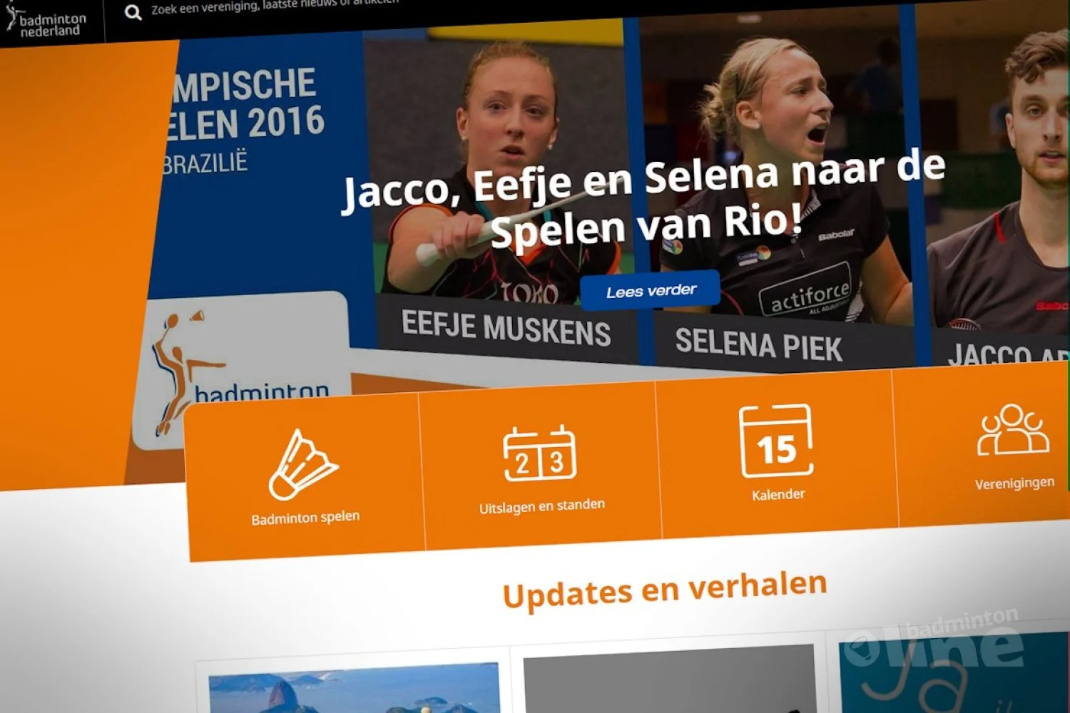Nieuwe badminton.nl vandaag online