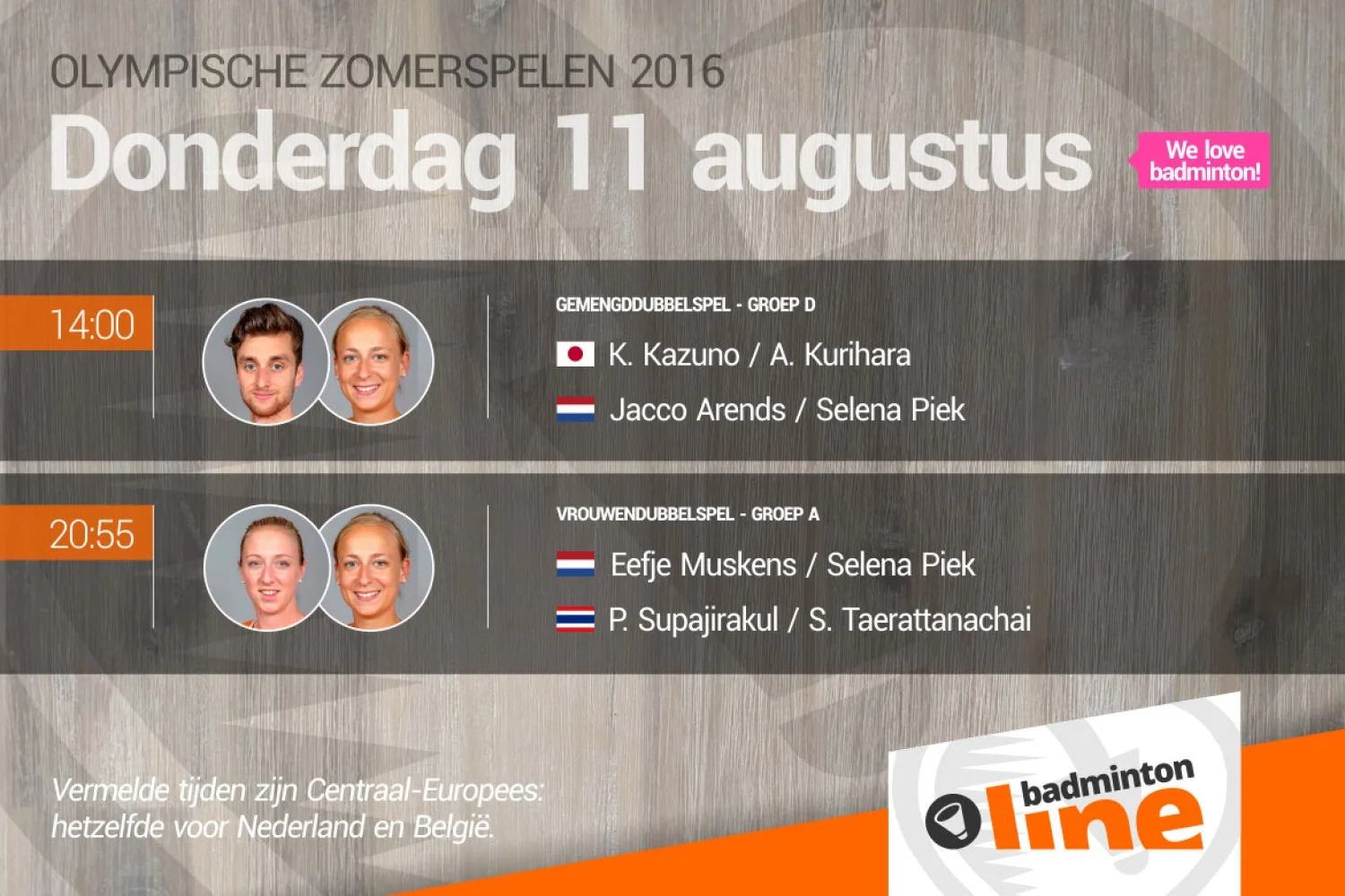 Rio 2016: voorbeschouwing eerste Olympische partijen Jacco Arends, Selena Piek en Eefje Muskens