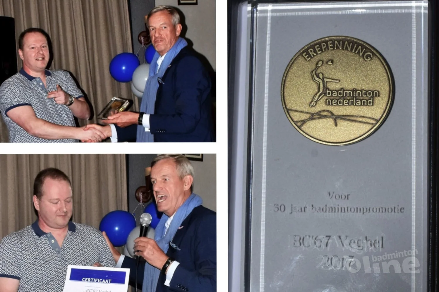 Erepenning voor jubilerende badmintonclub in Veghel