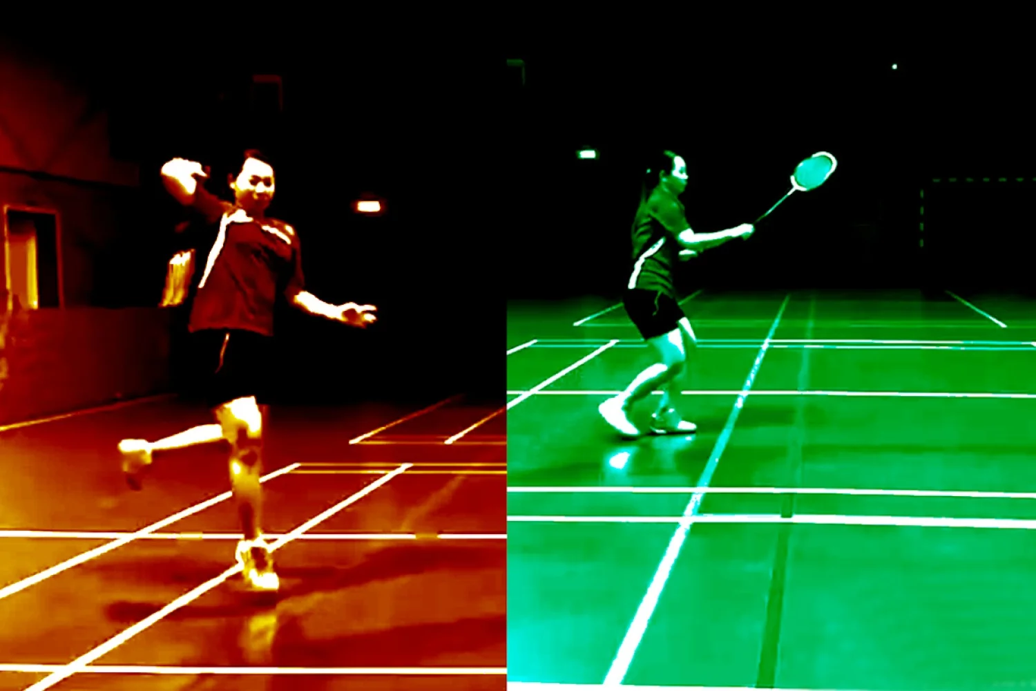 Alternative footwork towards the rear court forehand corner 