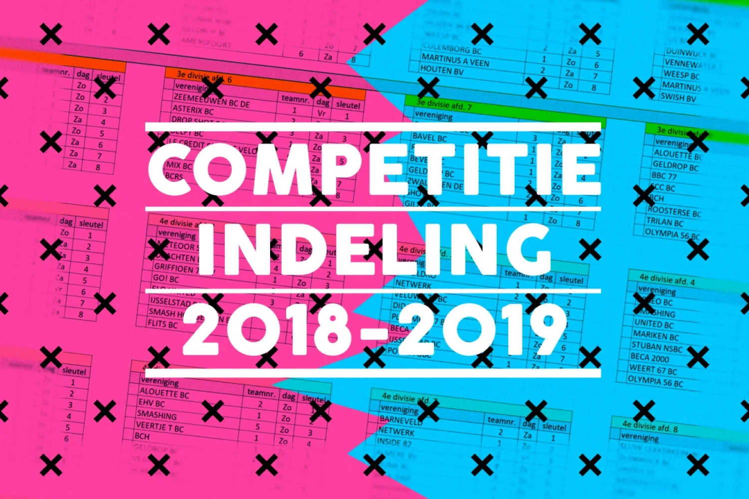 Indeling Bondscompetitie 2018-2019 bekend: in welke poule speel jij?
