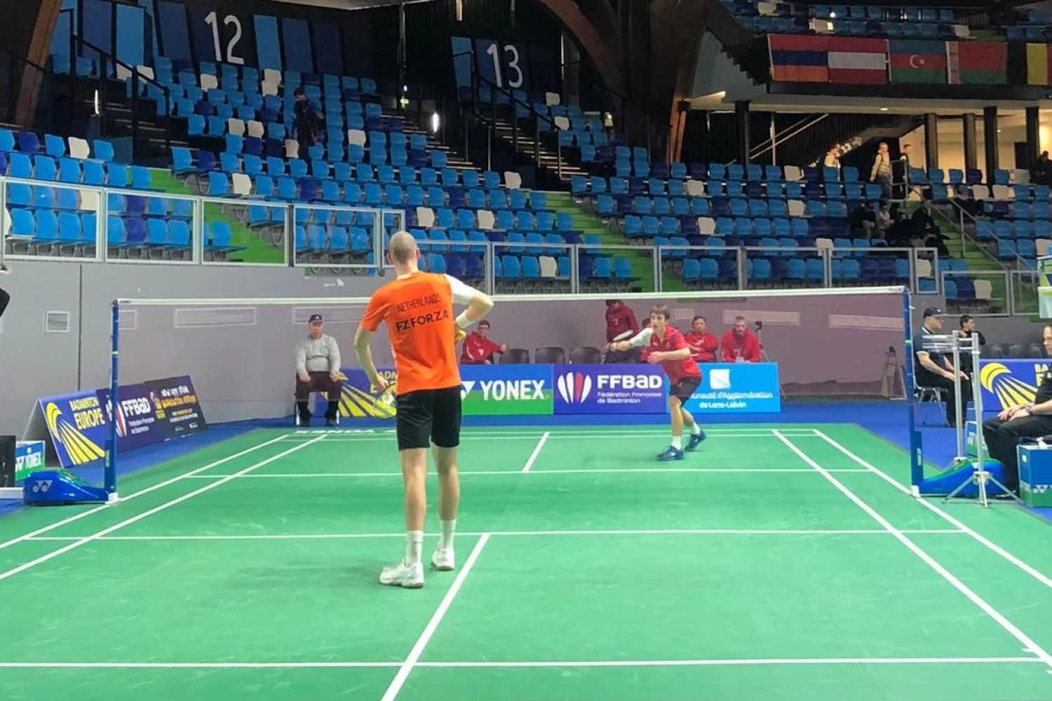 Luxemburg onderuit tegen Nederlandse mannenploeg tijdens EK Badminton