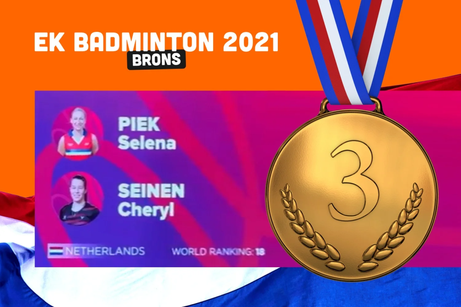 EK Badminton: brons voor Selena Piek en Cheryl Seinen