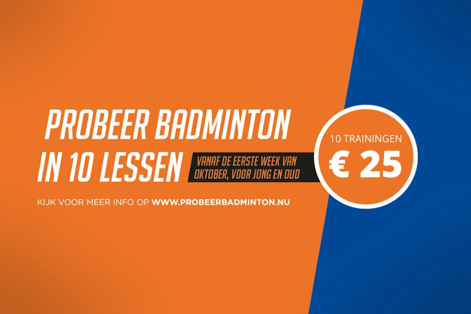 Wervingsactie ProbeerBadminton van start