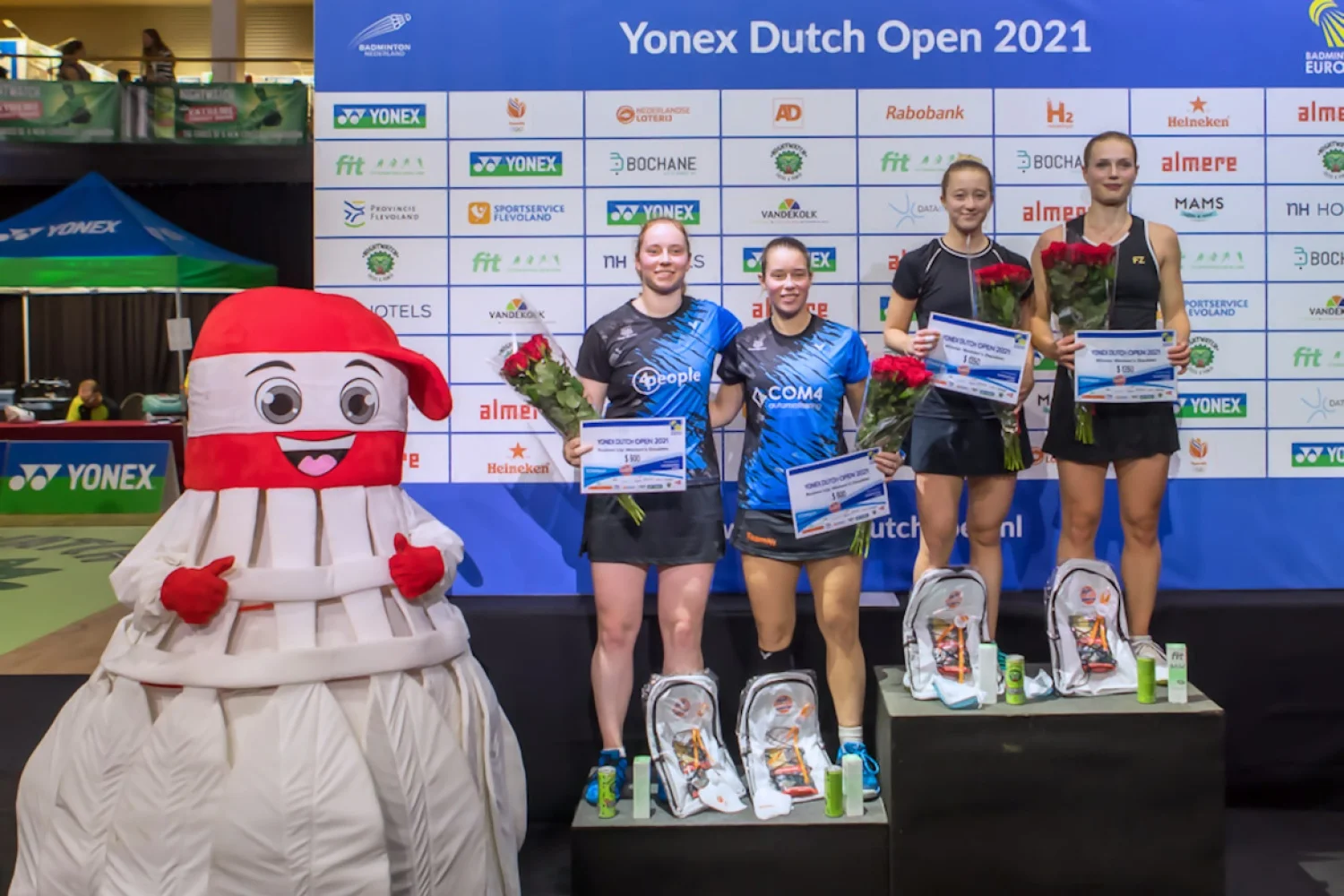 Tweede plaatsen voor Nederlandse badmintonners op finaledag Yonex Dutch Open