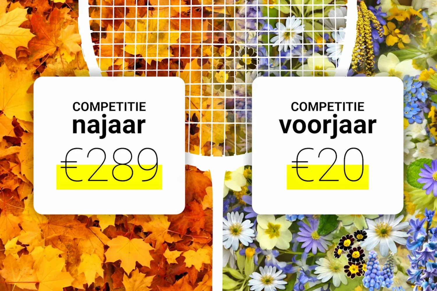 Competitie bij Badminton Nederland kost in het najaar &euro;289, in het voorjaar &euro;20