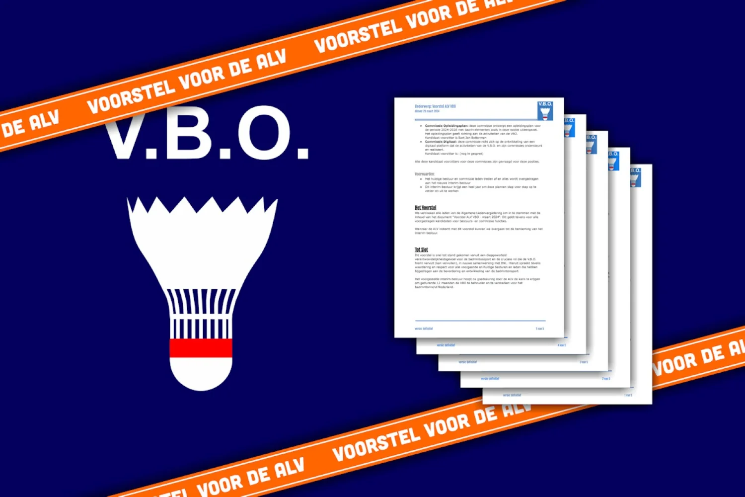 Een doorstart van de VBO: een voorstel van vijf pagina's