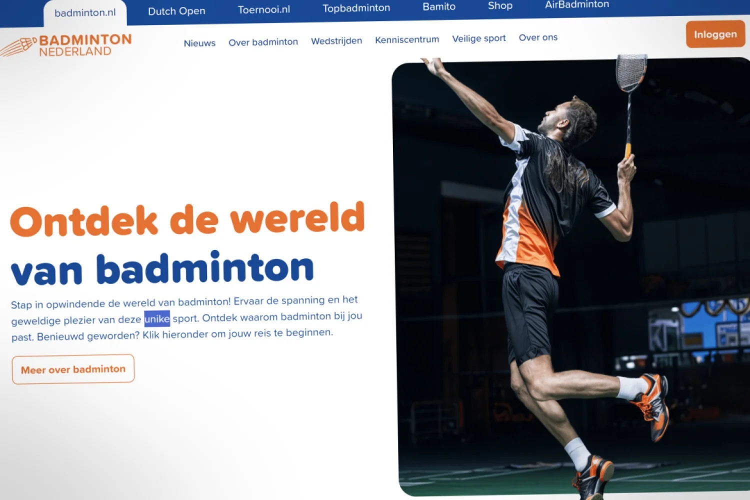 Nieuwe website Badminton Nederland