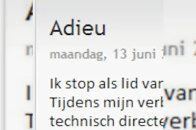 Rune Massing trekt nu ook zelf de conclusie