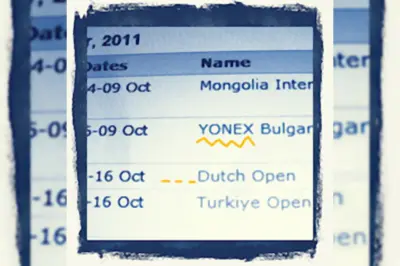 Yonex Dutch Open van 11-16 oktober