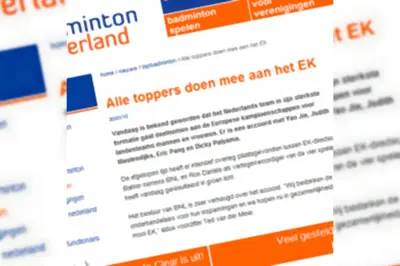 Alle badmintontoppers op EK in Amsterdam