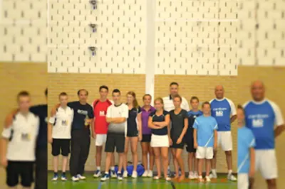 Fabian Pang bij de Badminton School Noord-Limburg