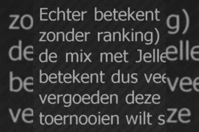 Dubbels door elkaar gooien