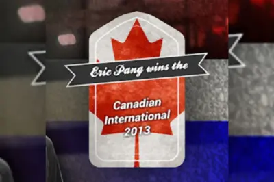Eric Pang wint de Canadian International 2013 in Ottawa