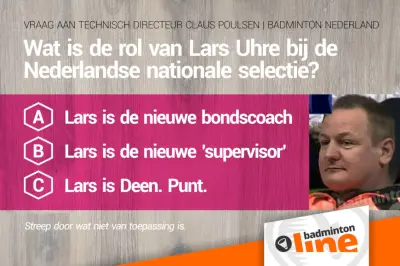 Wat is de rol van Lars Uhre bij de Nederlandse nationale selectie?