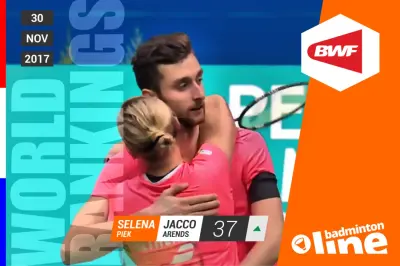 Wereldranglijst van donderdag 30 november 2017: Jacco Arends en Selena Piek back on top