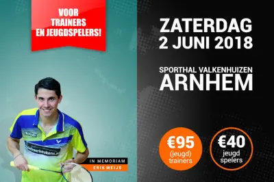 Unieke badmintonworkshops voor jeugdspelers en trainers op zaterdag 2 juni in Arnhem