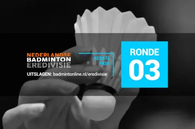 Wedstrijdschema derde speelronde Nederlandse Badminton Eredivisie 2018-2019