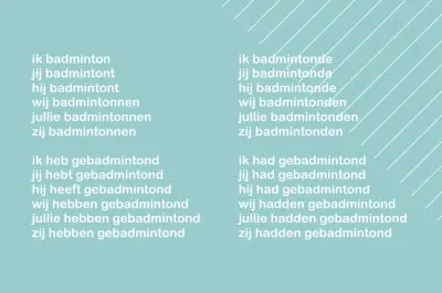 werkwoord badmintonnen